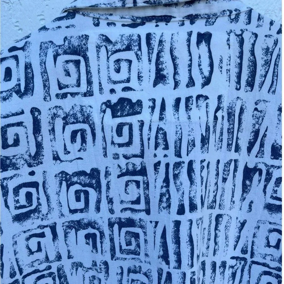 Active Culture Mix Mens Collared Printed Cotton Shirt White Sz XXL - Picture 7 of 8
